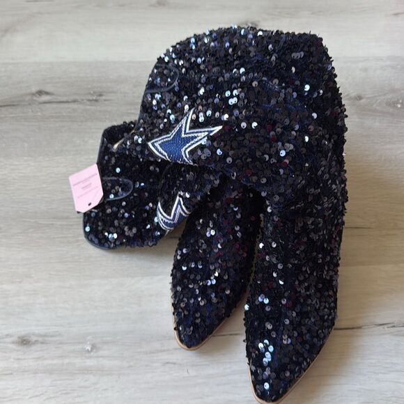 NFL DALLAS COWBOYS Heeled Boots Sequence Navy Size 9 Nwt - Picture 8 of 8